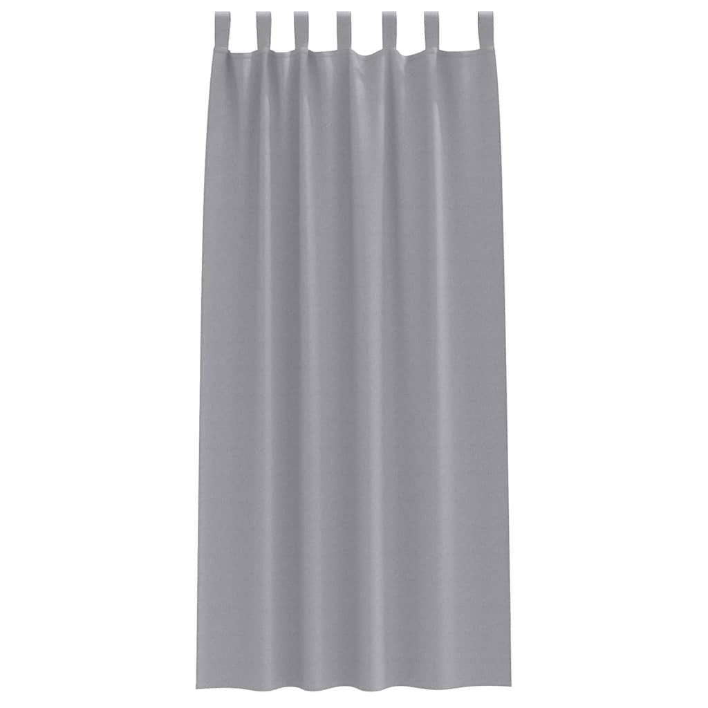 vidaXL Κουρτίνες 2 pcs Ανοιχτό γκρι 245 x 140 εκ. Πολυεστέρας