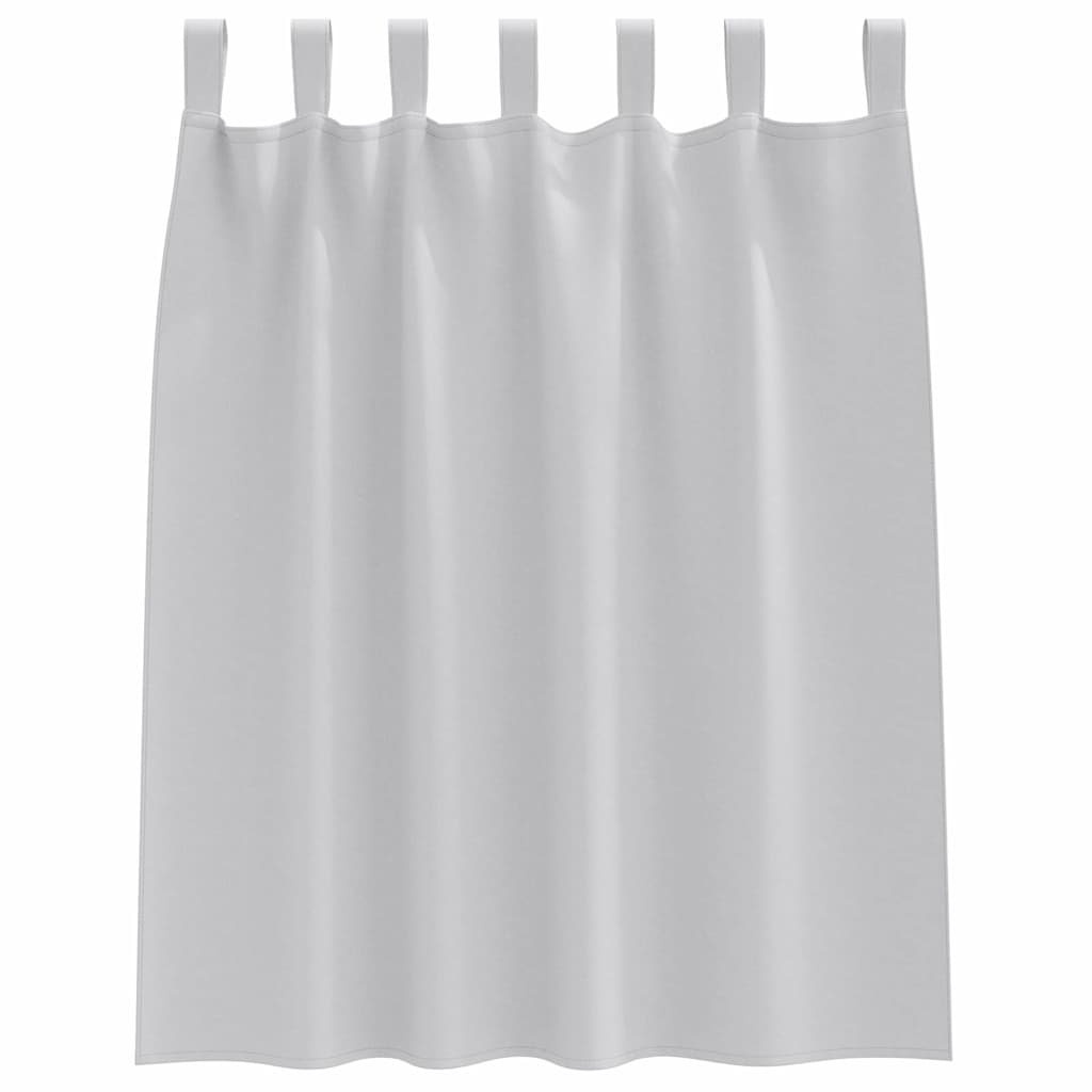 vidaXL Κουρτίνες με κουρτίνες 2 pcs Ανοιχτό γκρι Πολυεστέρας