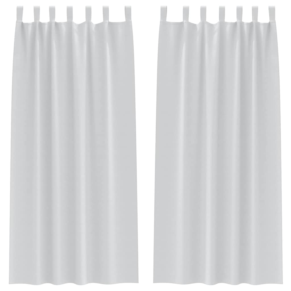 vidaXL Κουρτίνες 2 pcs Ανοιχτό Γκρι 245 x 140 εκ. Πολυεστέρας