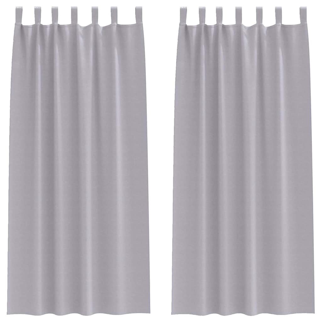 vidaXL Κουρτίνες 2 pcs Μεταλλικό Γκρι 245 x 140 εκ. Πολυεστέρας