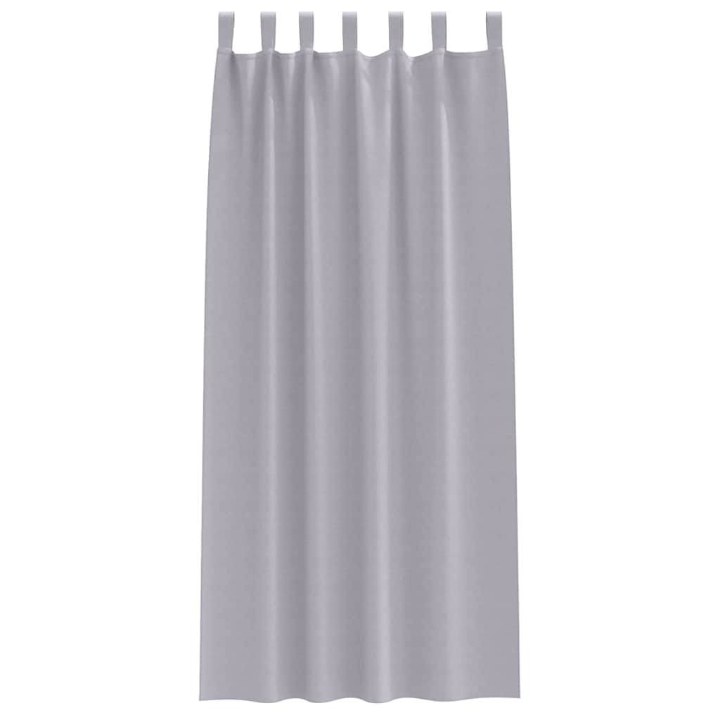 vidaXL Κουρτίνες 2 pcs Μεταλλικό Γκρι 260 x 140 εκ. Πολυεστέρας