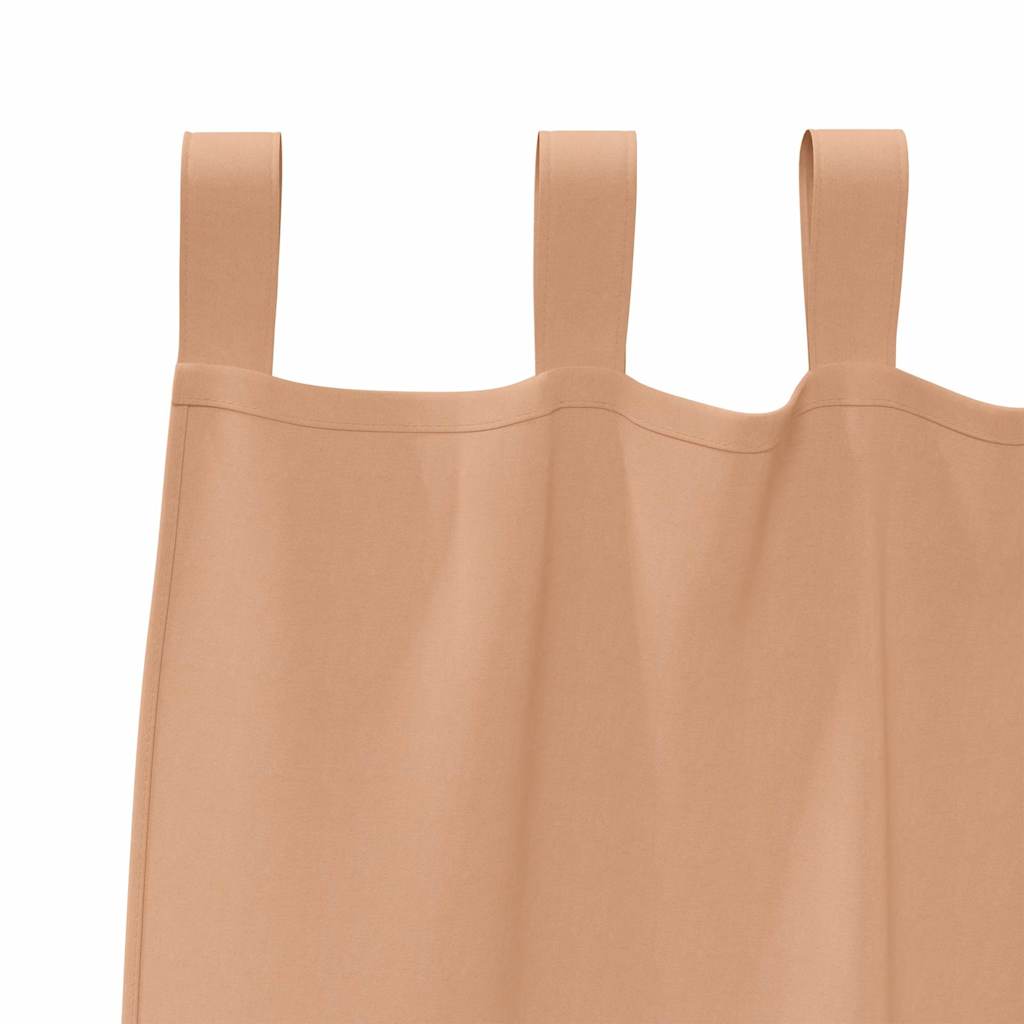 vidaXL Κουρτίνες 2 pcs Ανοιχτό καφέ 260 x 140 εκ. Πολυεστέρας
