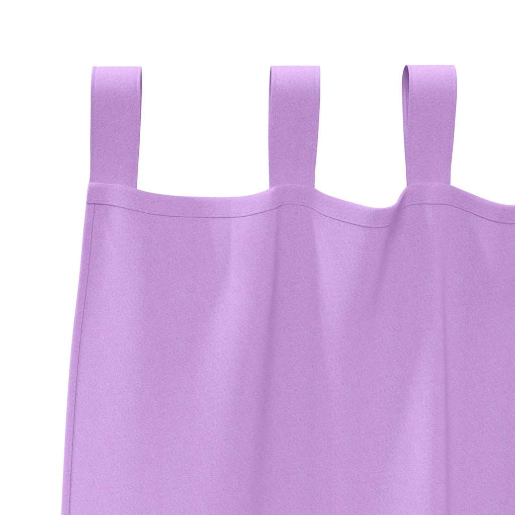 vidaXL Κουρτίνες με κουρτίνες 2 pcs Μοβ Πολυεστέρας