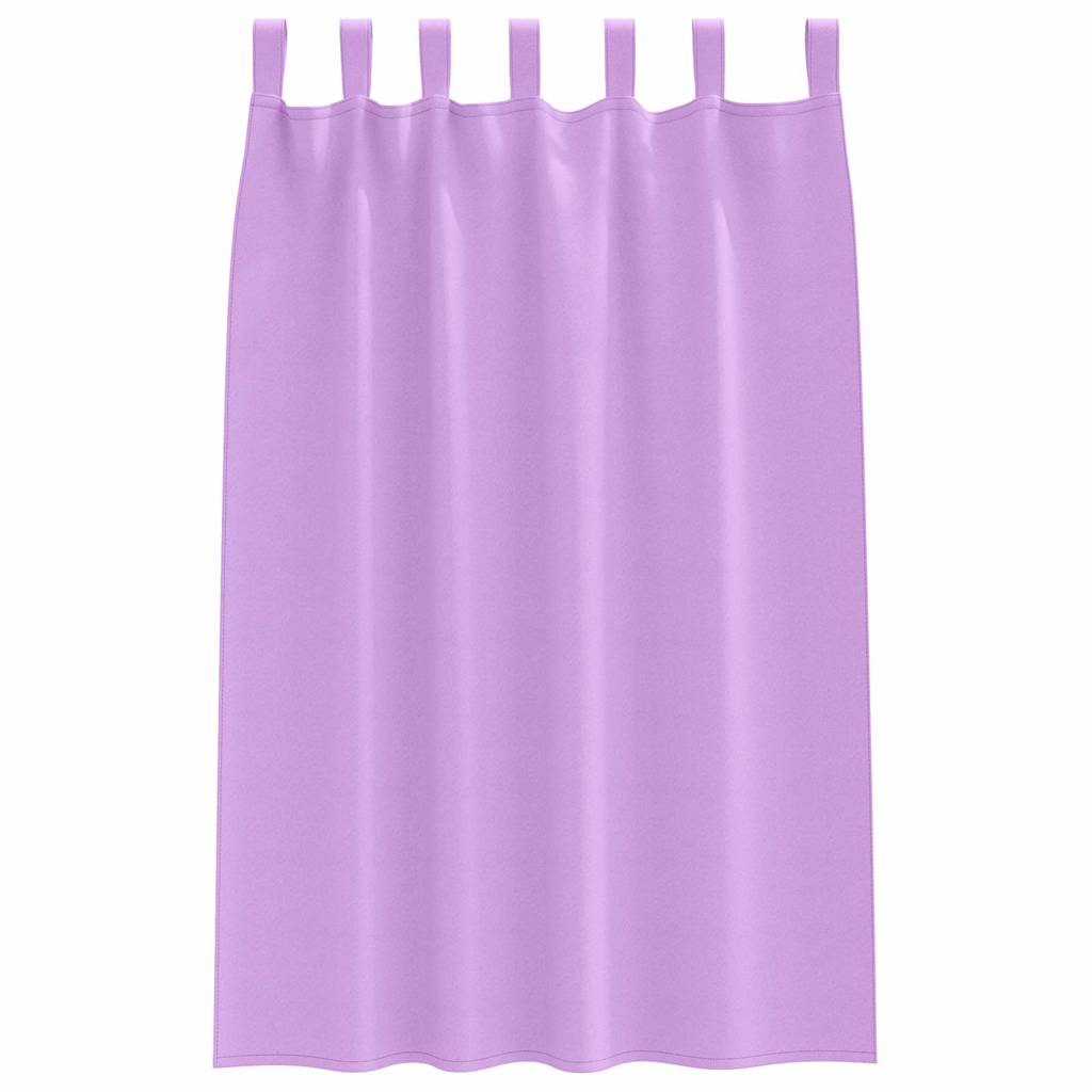 vidaXL Κουρτίνες με κουρτίνες 2 pcs Μοβ Πολυεστέρας