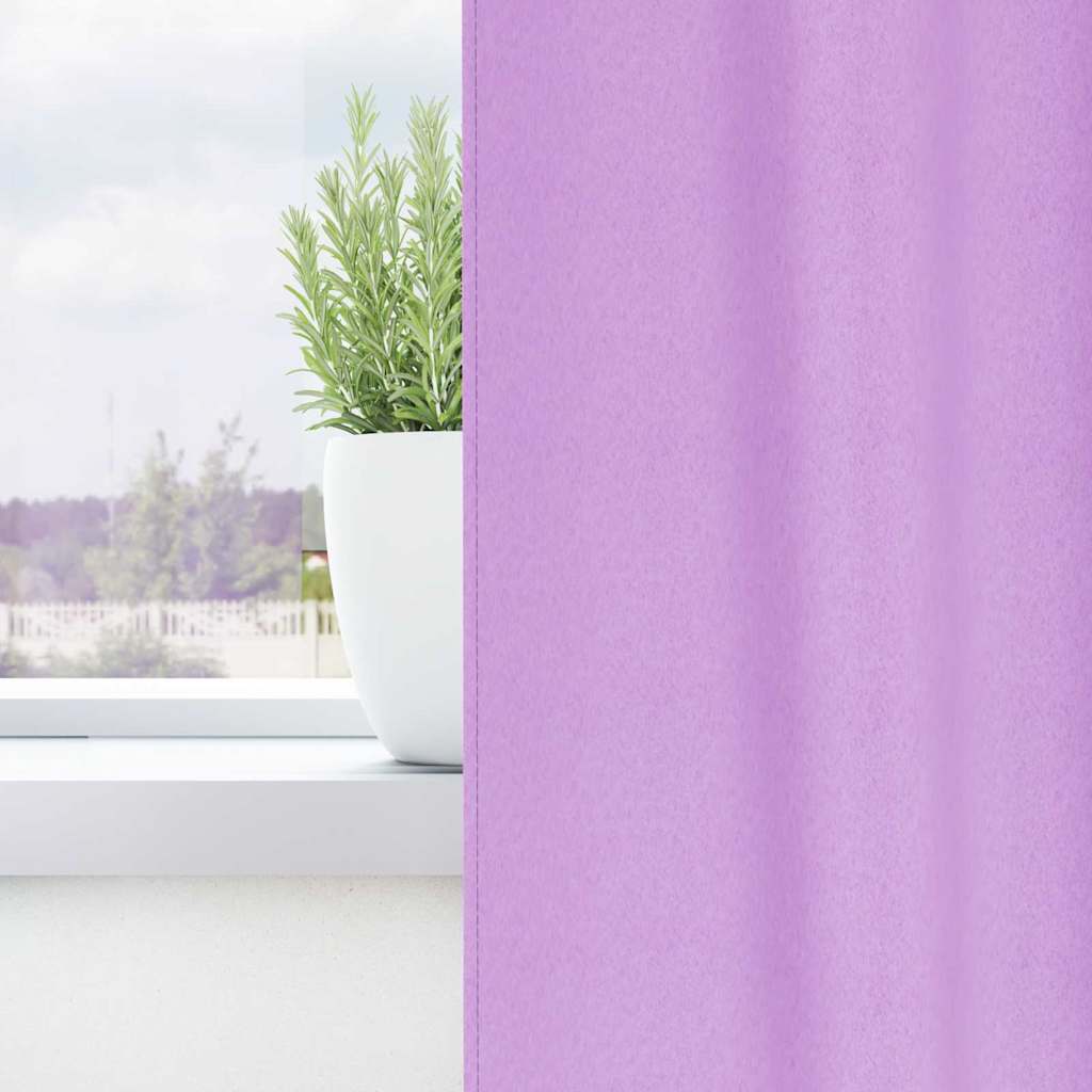 vidaXL Κουρτίνες με κουρτίνες 2 pcs Μοβ 245 x 140 εκ. Πολυεστέρας
