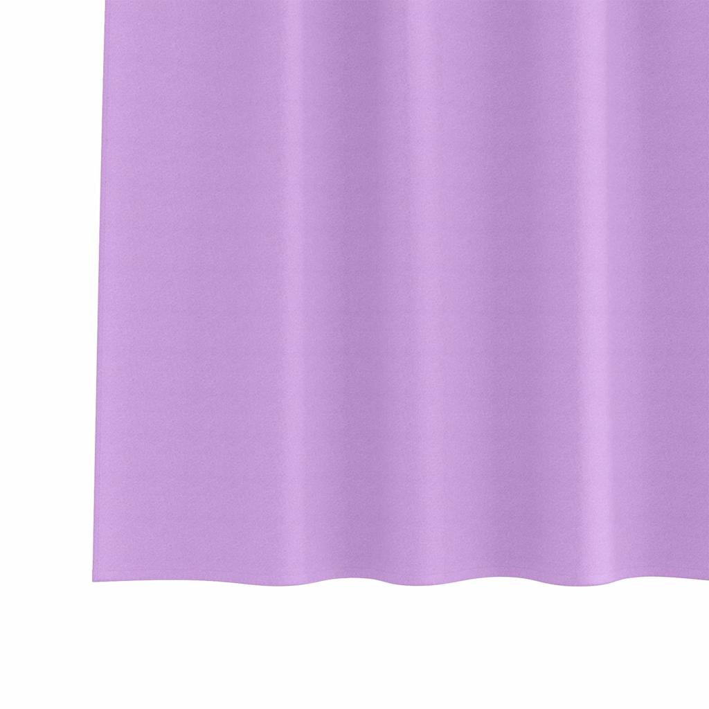 vidaXL Κουρτίνες με κουρτίνες 2 pcs Μοβ 260 x 140 εκ. Πολυεστέρας