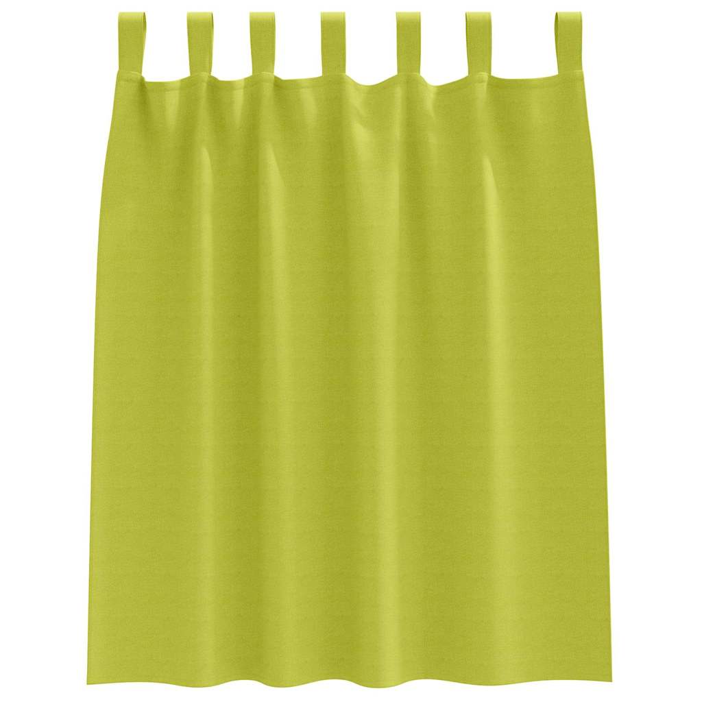 vidaXL Κουρτίνες με κουρτίνες 2 pcs Λαχανί Πολυεστέρας