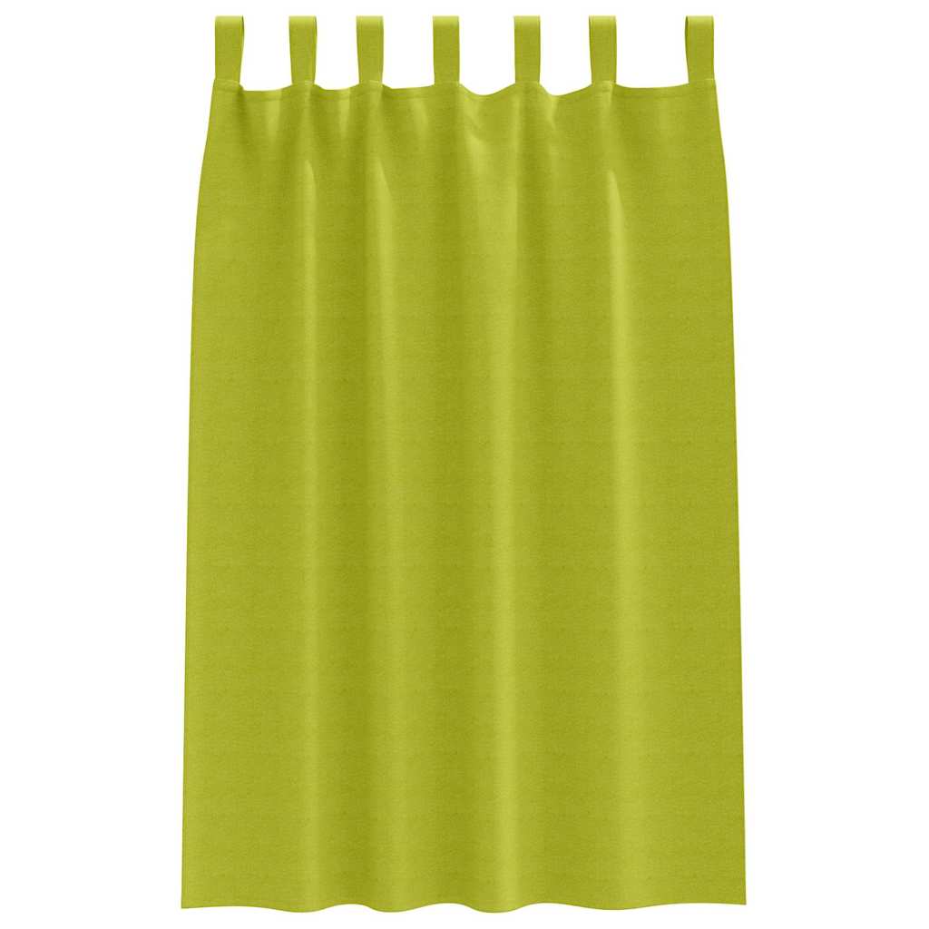 vidaXL Κουρτίνες με κουρτίνες 2 pcs Λαχανί Πολυεστέρας