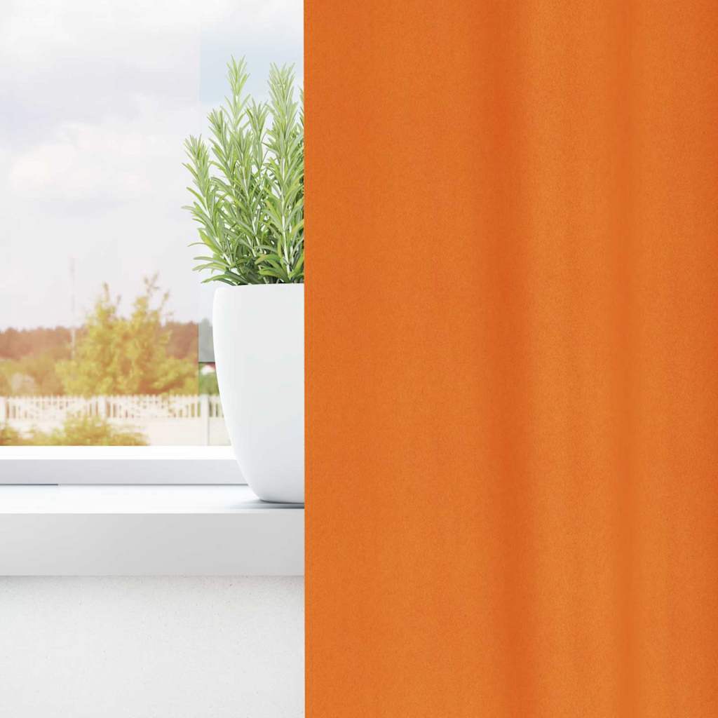 vidaXL Κουρτίνες 2 pcs Φωτεινό Πορτοκάλι 245 x 140 εκ. Πολυεστέρας