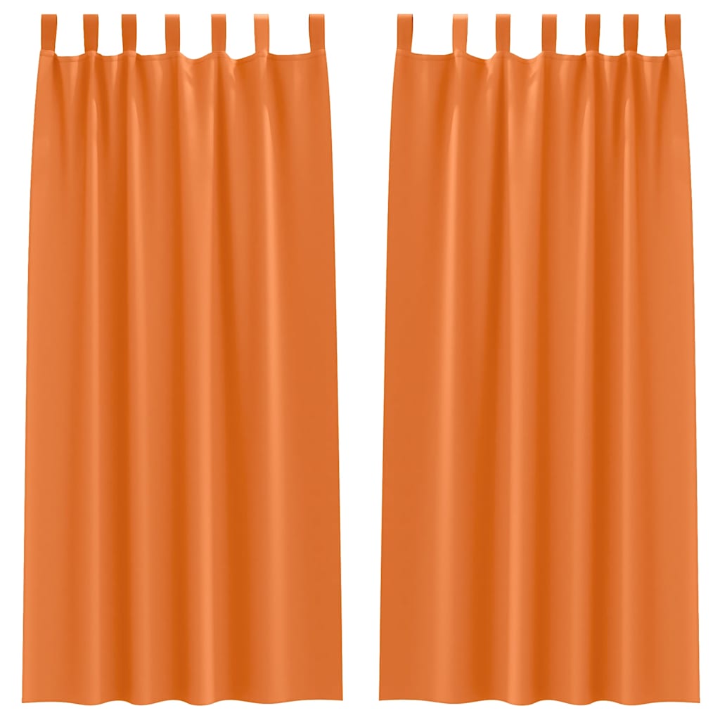 vidaXL Κουρτίνες 2 pcs Φωτεινό Πορτοκάλι 245 x 140 εκ. Πολυεστέρας
