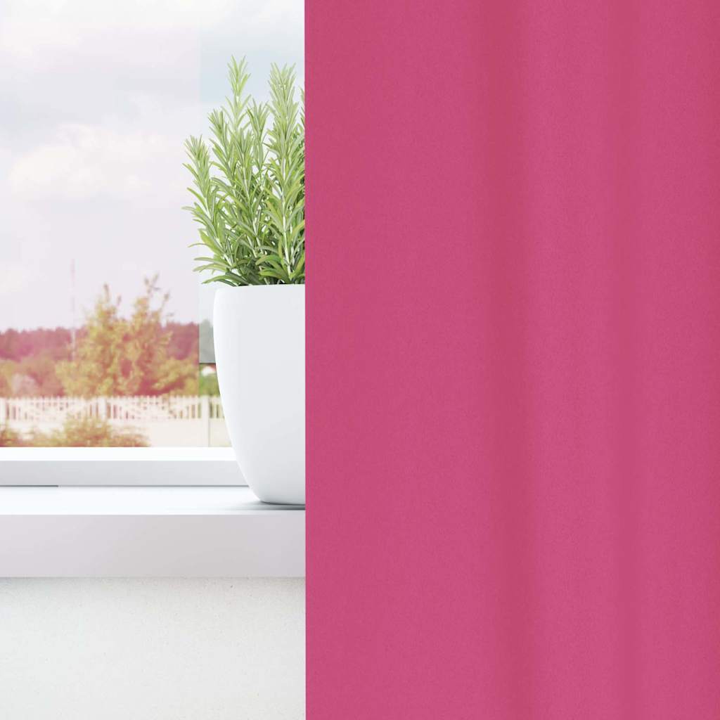 vidaXL Κουρτίνες 2 pcs Φωτεινό Ροζ 245 x 140 εκ. Πολυεστέρας