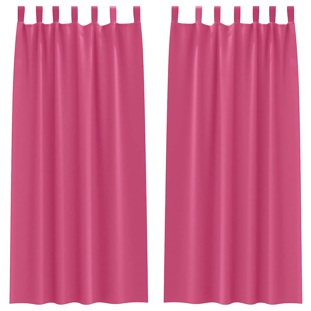 vidaXL Κουρτίνες 2 pcs Φωτεινό Ροζ 245 x 140 εκ. Πολυεστέρας