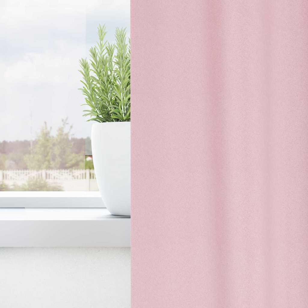 vidaXL Κουρτίνες 2 pcs Μωρουδίστικο Ροζ 245 x 140 εκ. Πολυεστέρας