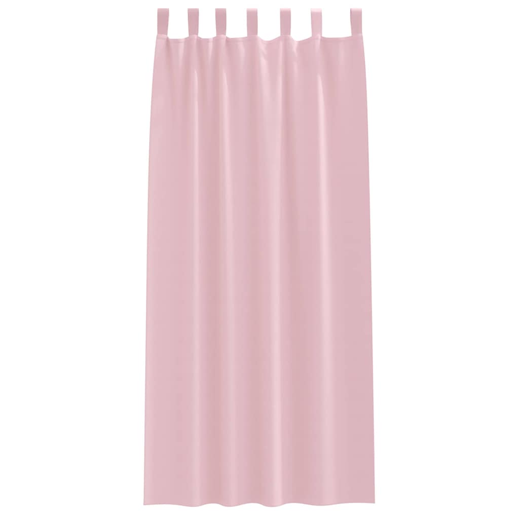 vidaXL Κουρτίνες 2 pcs Μωρουδίστικο Ροζ 245 x 140 εκ. Πολυεστέρας