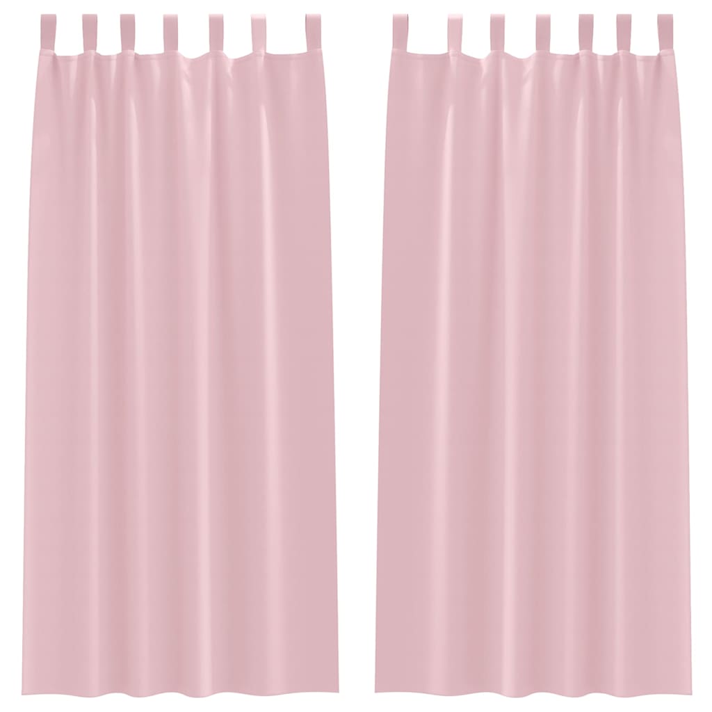 vidaXL Κουρτίνες 2 pcs Μωρουδίστικο Ροζ 260 x 140 εκ. Πολυεστέρας