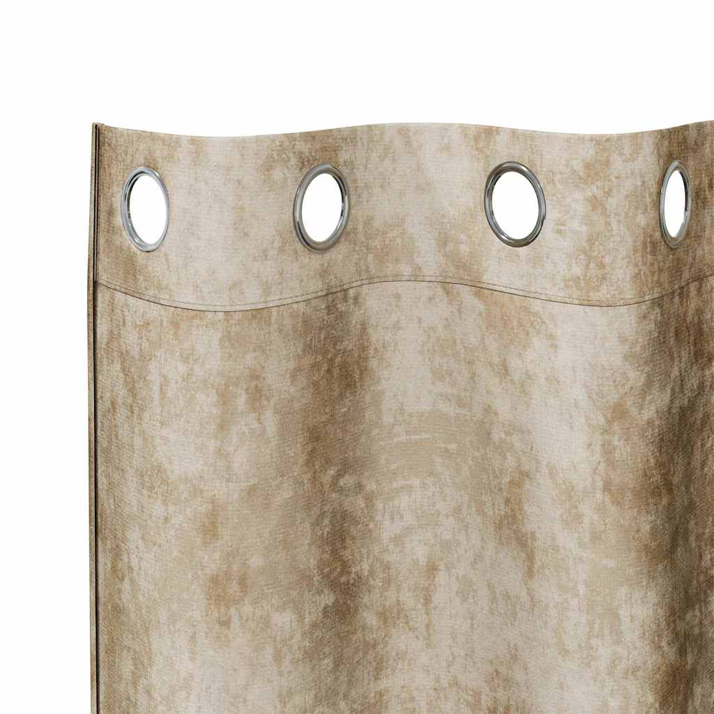 vidaXL Velvet Κουρτίνες Κρεμ Πολυεστέρας 140 x 225 εκ Μοντέρνες