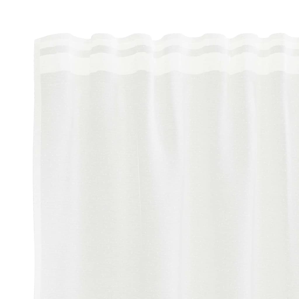 vidaXL Κουρτίνες με κουρτίνες Floral Λευκό 150 x 120 cm Πολυεστέρας