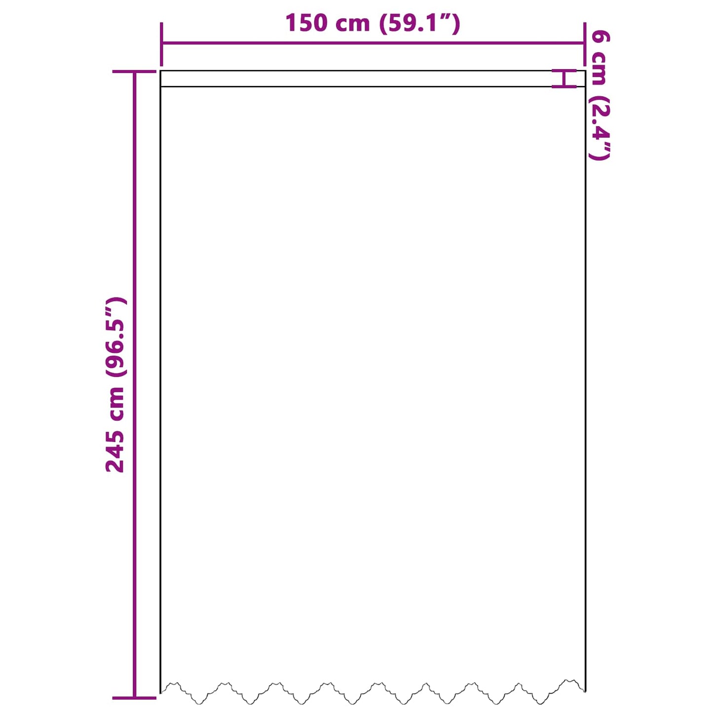 vidaXL Κουρτίνα Δαντέλας Λευκό 245x150εκ Πολυεστέρας