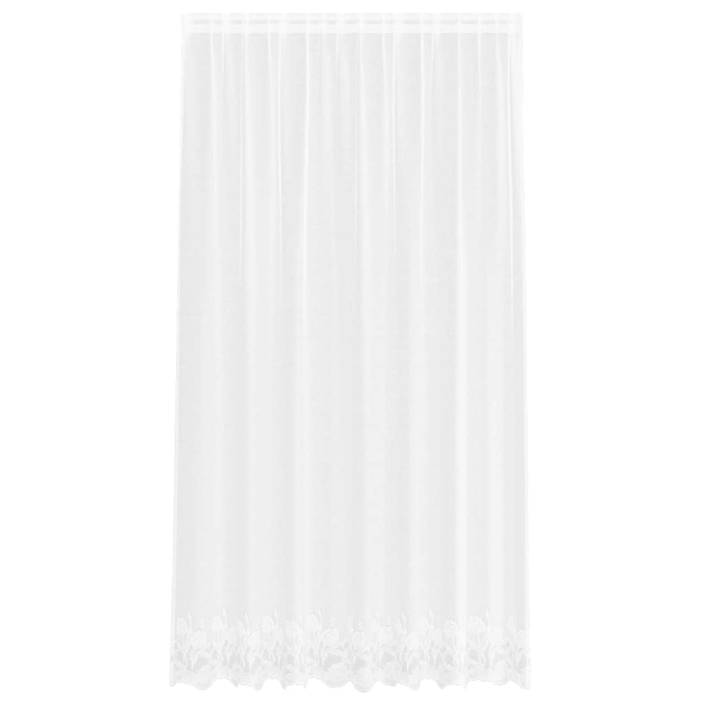 vidaXL Κουρτίνες με κουρτίνες Floral Λευκό 200 x 240 cm Πολυεστέρας