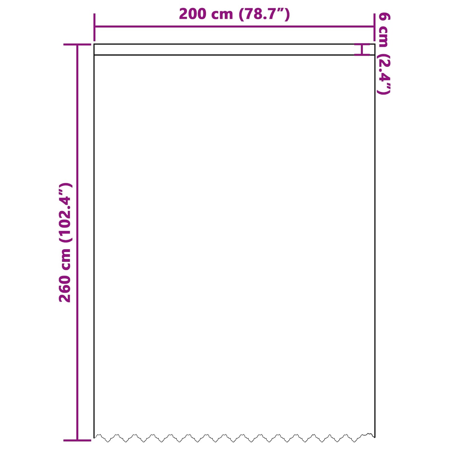 vidaXL Κουρτίνα Δαντέλας Λευκό 260x200εκ Πολυεστέρας