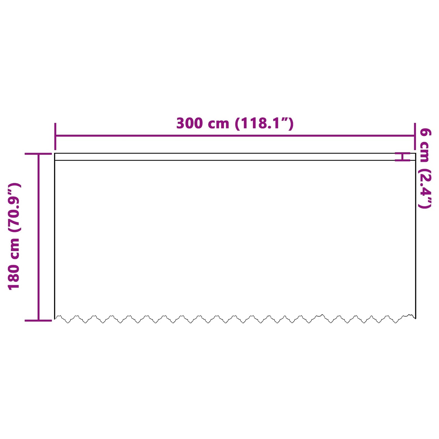 vidaXL Κουρτίνα Δαντέλας με κουρτίνες Λευκό 180 x 300 cm Πολυεστέρας