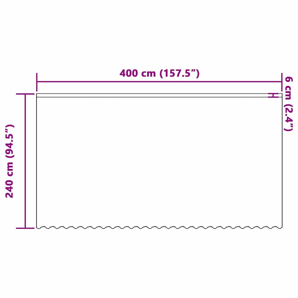 vidaXL Κουρτίνες με κουρτίνες Floral Λευκό 400 x 240 εκ. Πολυεστέρας