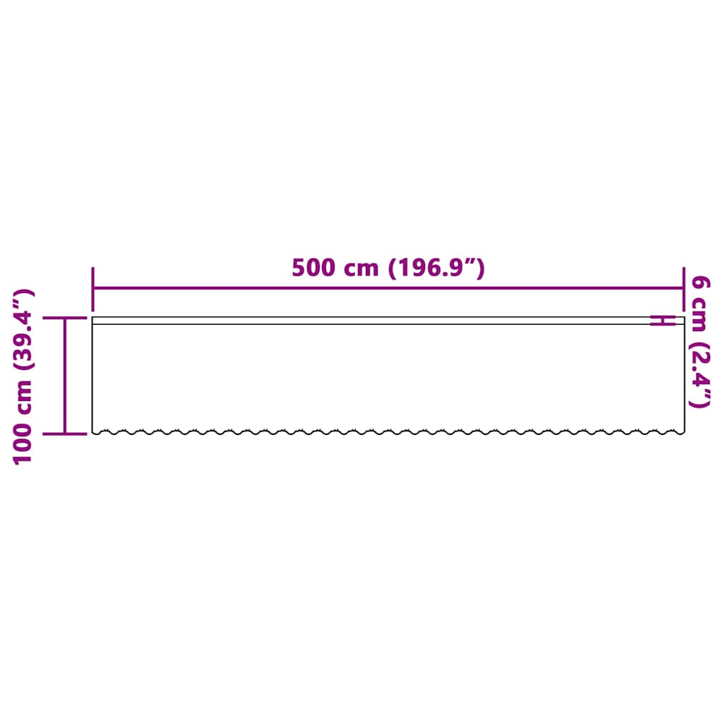 vidaXL Κουρτίνες με κουρτίνες Floral Λευκό 500 x 100 cm Πολυεστέρας