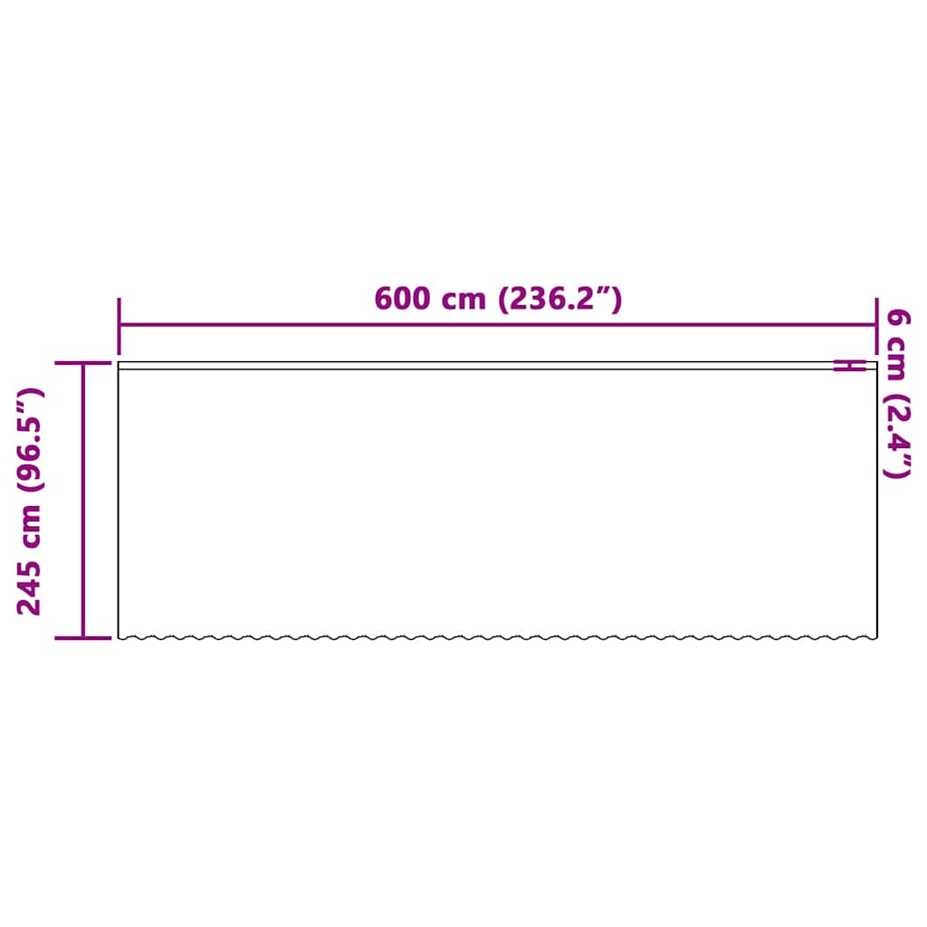 vidaXL Κουρτίνες με κουρτίνες Floral Λευκό 600 x 245 cm Πολυεστέρας