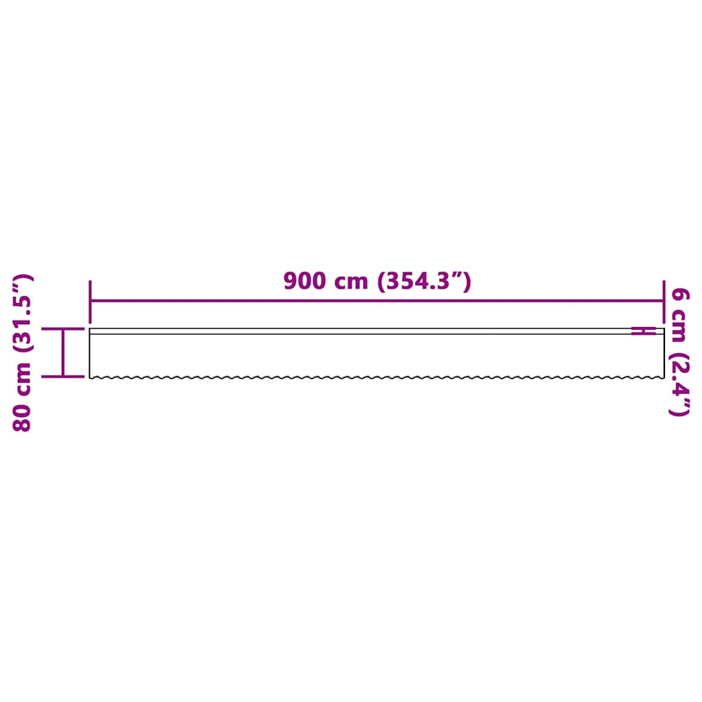 vidaXL Κουρτίνα Δαντέλας με κουρτίνες Λευκό 900x80cm Πολυεστέρας