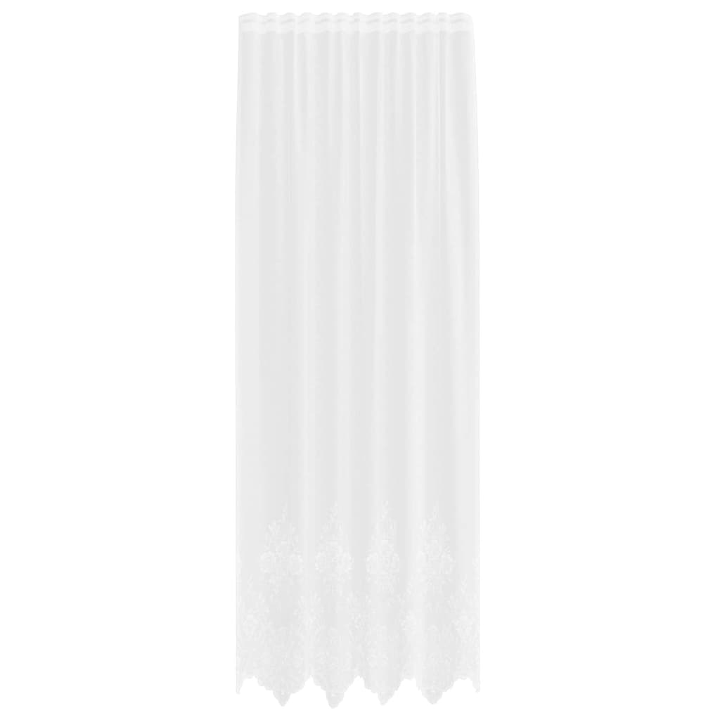 vidaXL Κουρτίνες με κουρτίνες Λευκό 150 x 300 cm Πολυεστέρας