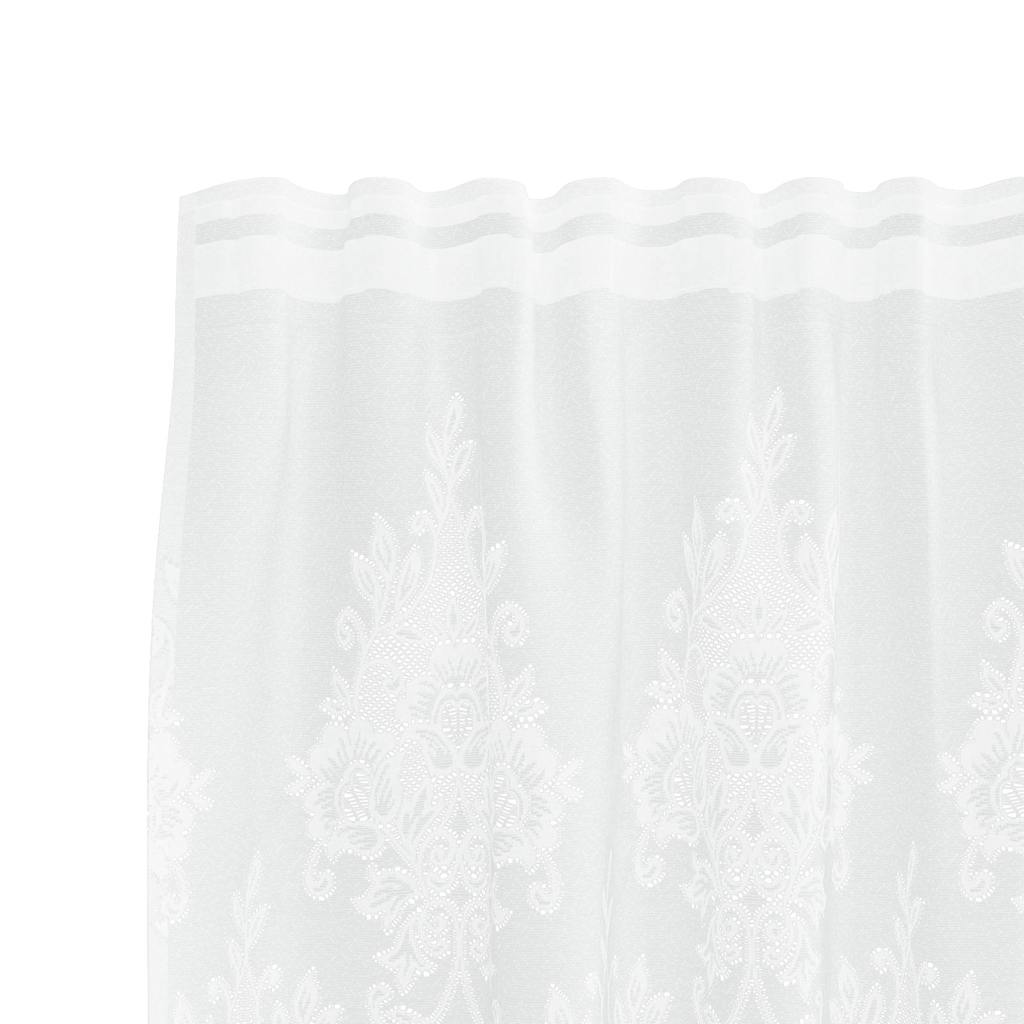 vidaXL Κουρτίνες με κουρτίνες Floral Λευκό 200 x 240 cm Πολυεστέρας