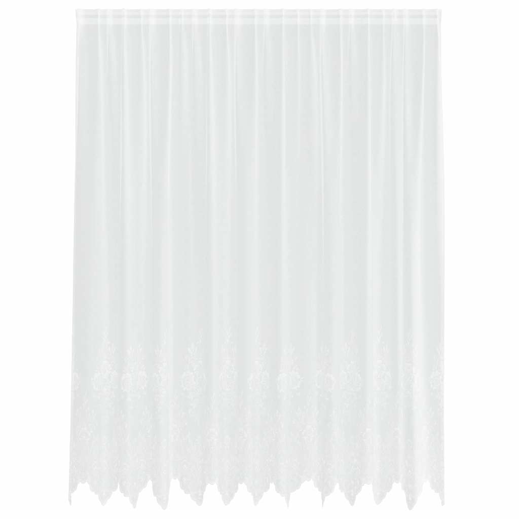 vidaXL Κουρτίνες με κουρτίνες Λευκό 500x100cm Πολυεστέρας