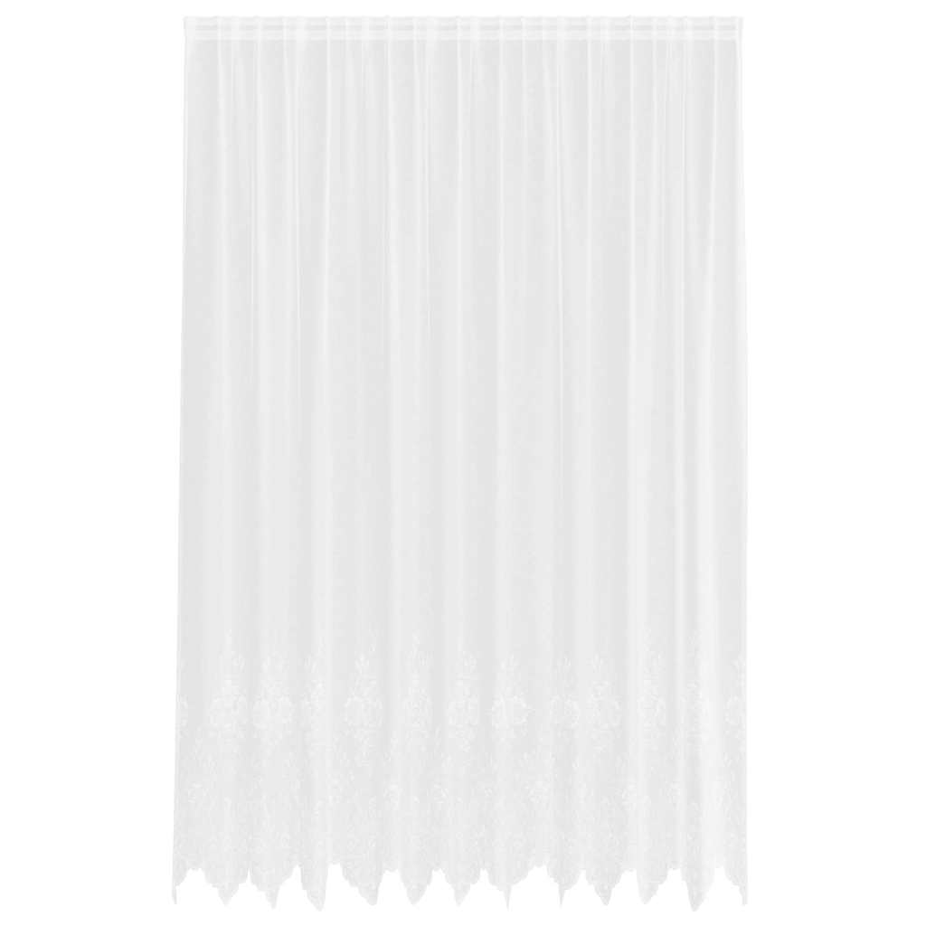vidaXL Κουρτίνες με κουρτίνες Λευκό 500x100cm Πολυεστέρας