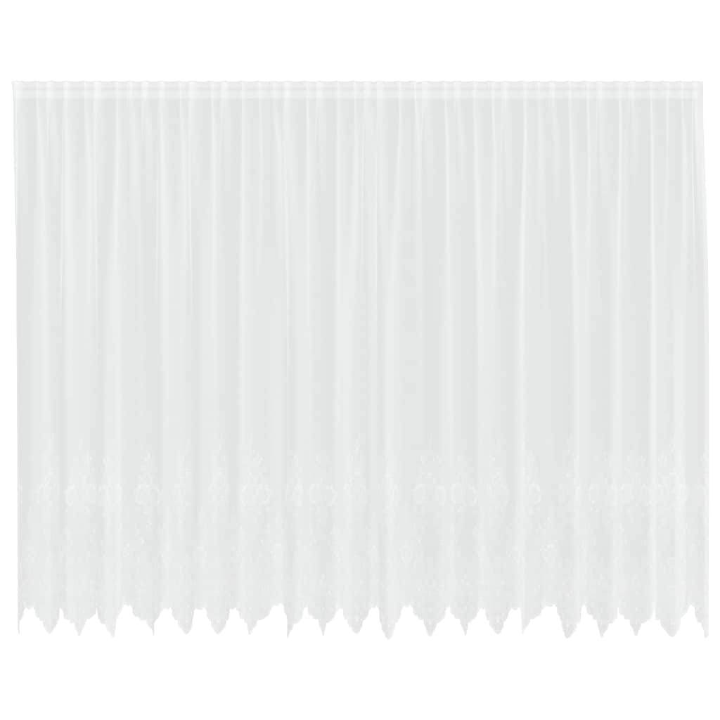 vidaXL Κουρτίνες με κουρτίνες Λευκό 500x100cm Πολυεστέρας