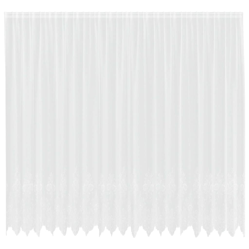 vidaXL Κουρτίνες με κουρτίνες Λευκό 500x100cm Πολυεστέρας