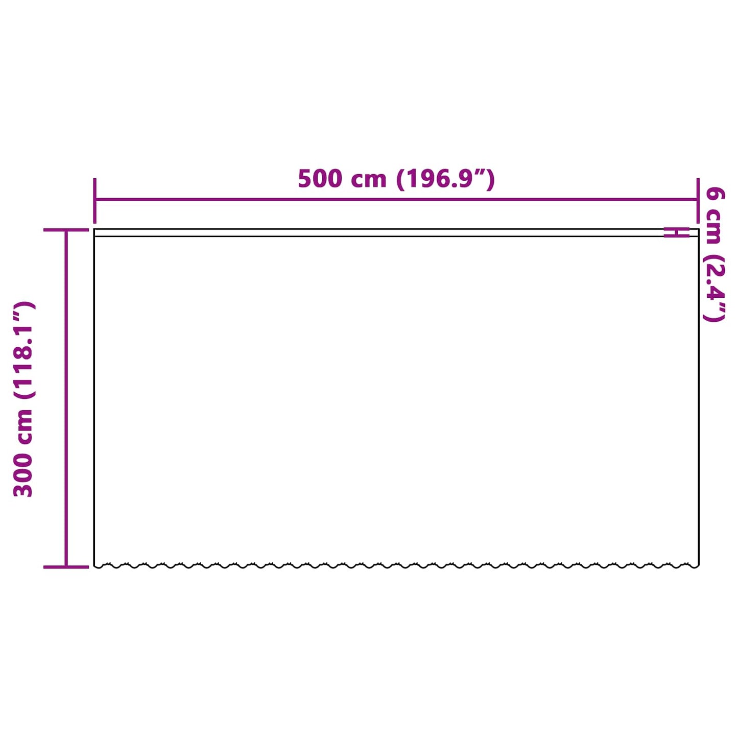 vidaXL Κουρτίνες με κουρτίνες Λευκό 500x100cm Πολυεστέρας