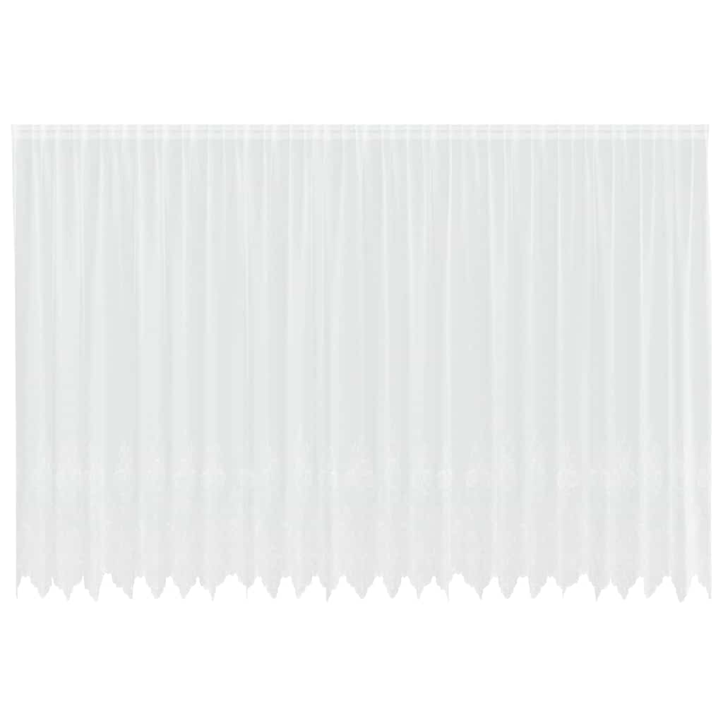 vidaXL Κουρτίνες με κουρτίνες Λευκό 500x100cm Πολυεστέρας