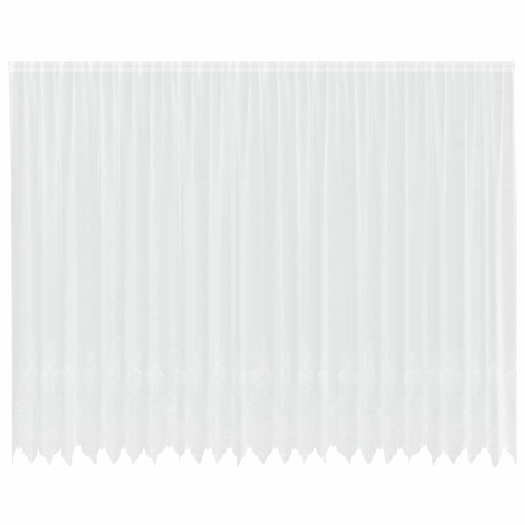 vidaXL Κουρτίνες με κουρτίνες Λευκό 500x100cm Πολυεστέρας
