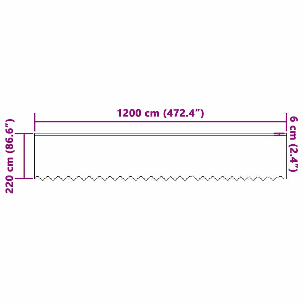 vidaXL Κουρτίνα Δαντέλας με κουρτίνες Λευκό 1200x220cm Πολυεστέρας
