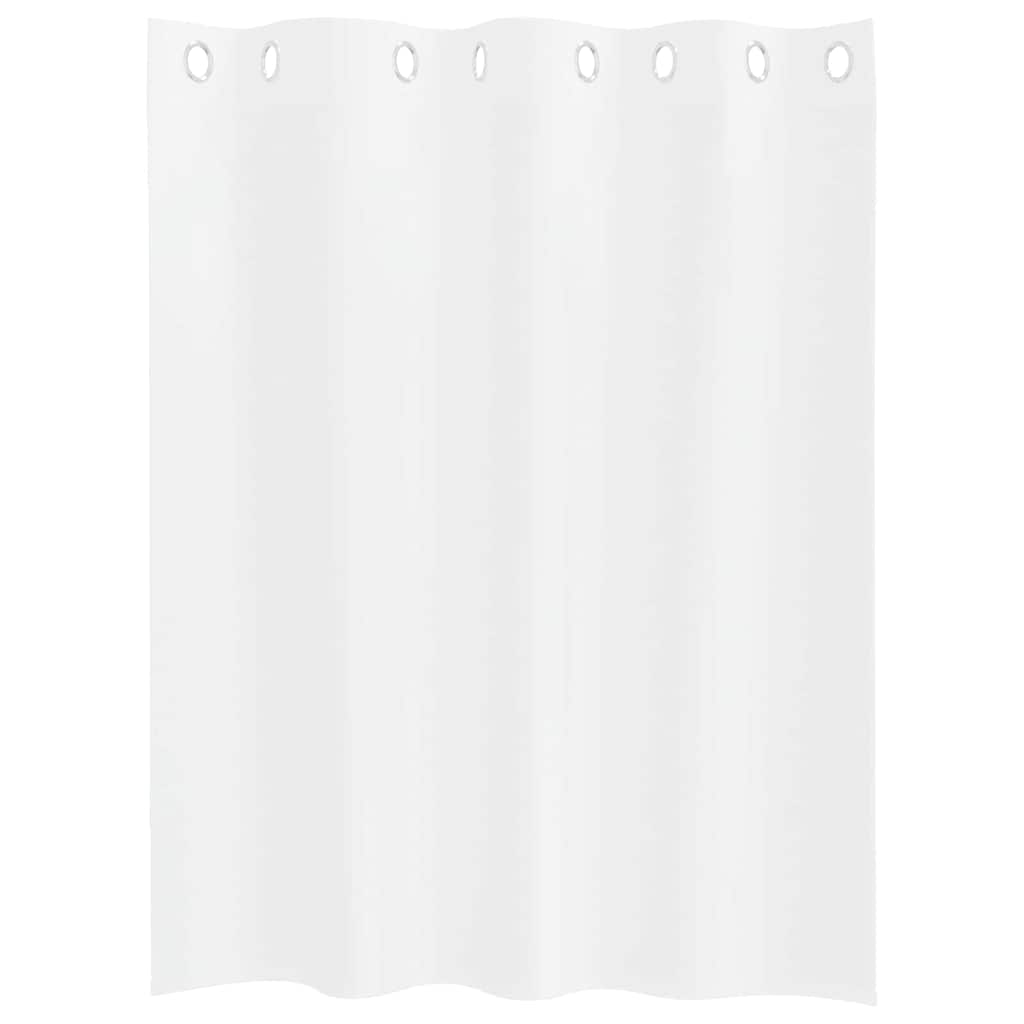 vidaXL Κουρτίνες με κουρτίνες 2 pcs Λευκό 140 x 140 εκ. Πολυεστέρας