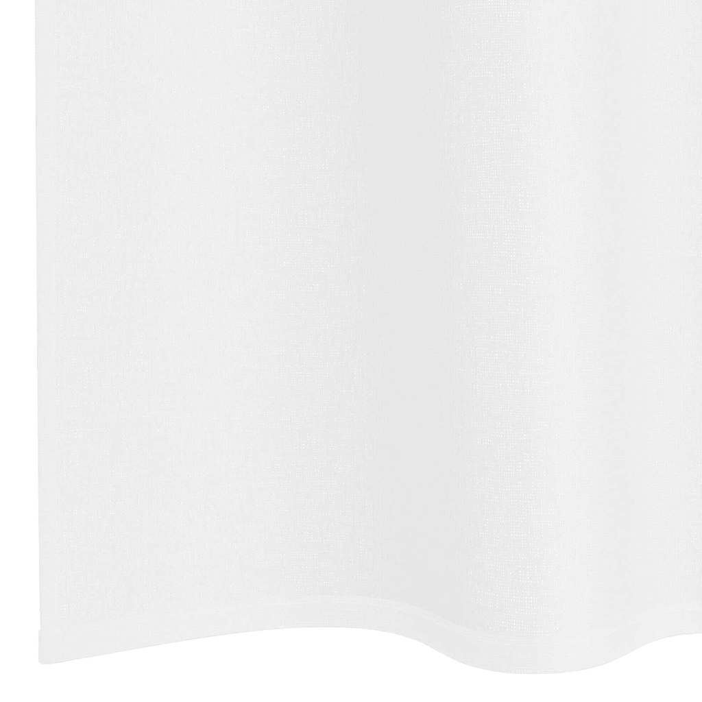 vidaXL Κουρτίνες με κουρτίνες 2 pcs Λευκό 140 x 260 εκ. Πολυεστέρας