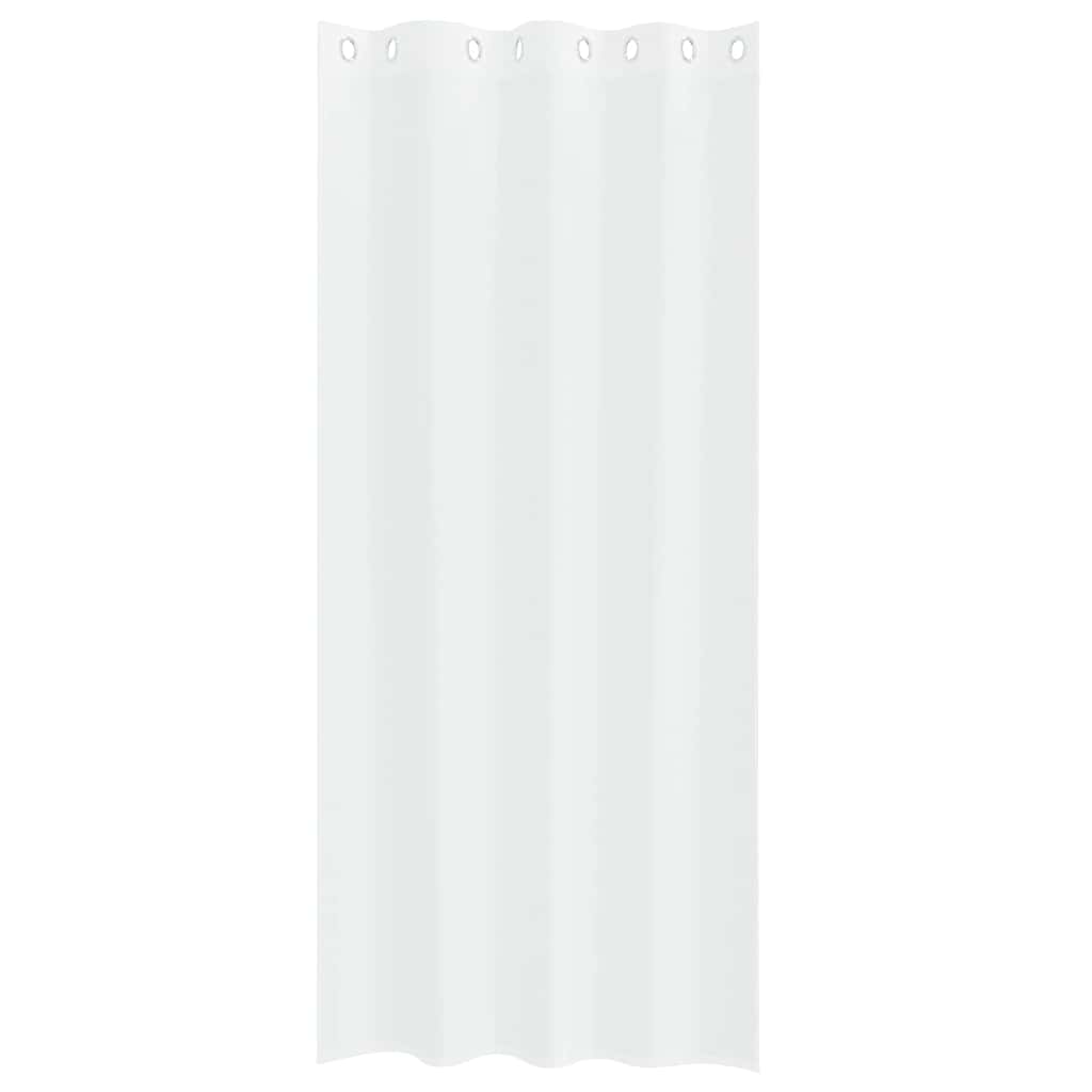 vidaXL Κουρτίνες με κουρτίνες 2 pcs Λευκό 140 x 260 εκ. Πολυεστέρας