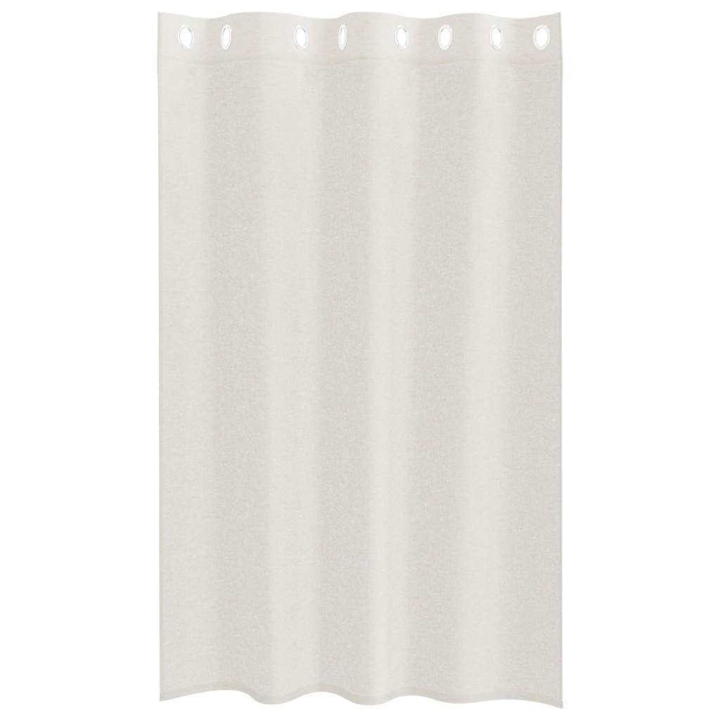 vidaXL Κουρτίνες με κουρτίνες 2 pcs Κρεμ 140 x 175 εκ. Πολυεστέρας