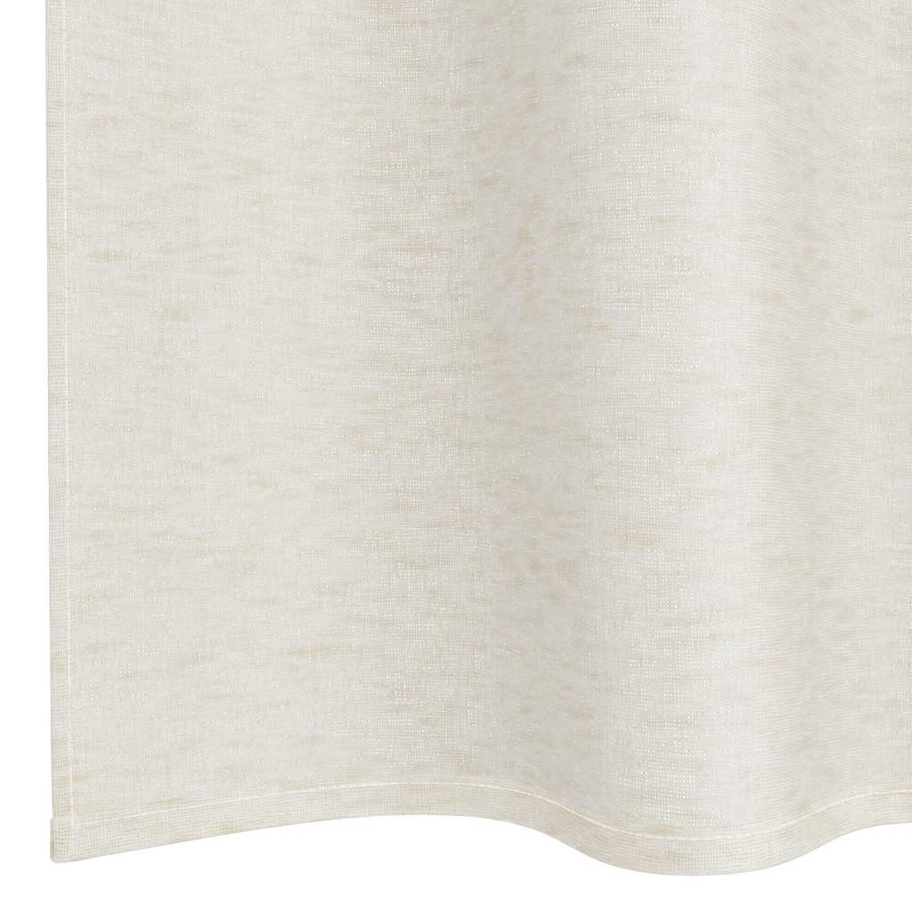 vidaXL Κουρτίνες με κουρτίνες 2 pcs Κρεμ 140 x 225 cm Πολυεστέρας