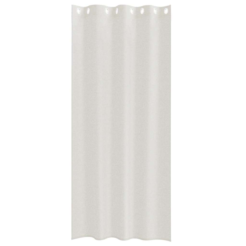 vidaXL Κουρτίνες με κουρτίνες 2 pcs Κρεμ 140 x 245 εκ. Πολυεστέρας