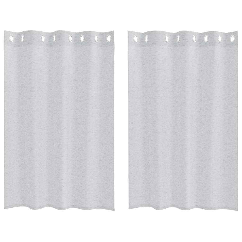 vidaXL Κουρτίνες 2 pcs Ανοιχτό γκρι 140 x 140 εκ. Πολυεστέρας
