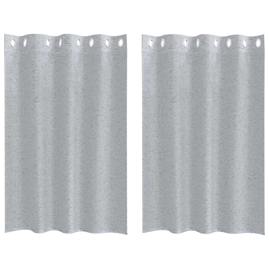 vidaXL Κουρτίνες 2 pcs Σκούρο γκρι 140 x 140 εκ. Πολυεστέρας