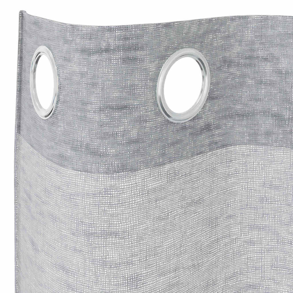 vidaXL Κουρτίνες 2 pcs Σκούρο γκρι 140 x 245 εκ. Πολυεστέρας