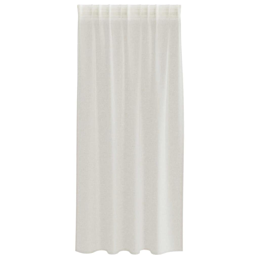 vidaXL Κουρτίνες με κουρτίνες 2 pcs Κρεμ 140 x 175 εκ. Πολυεστέρας