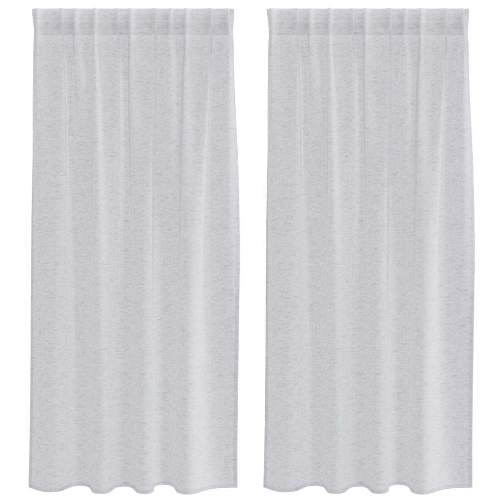 vidaXL Κουρτίνες 2 pcs Ανοιχτό γκρι 140 x 175 εκ. Πολυεστέρας